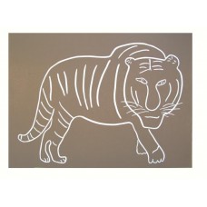 Linocut " Tiger stalking " by Jane Bristowe- Limited edition x/75. Framed Linocut " Tiger stalking " by Jane Bristowe- Limited edition x/75. Framed